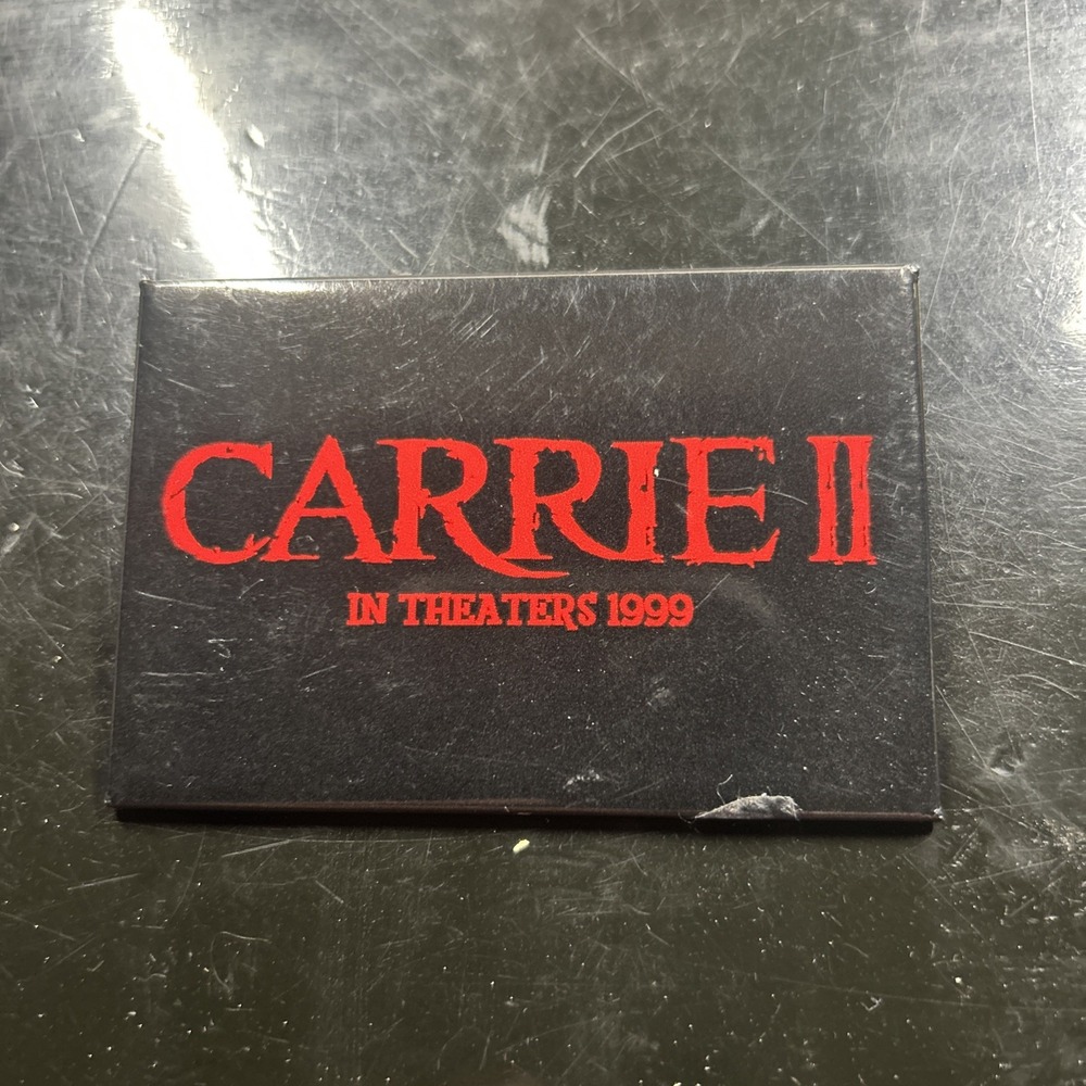 VINTAGE 1998 CARRIE II THE RAGE MOVIE PROMO PIN STEPHEN KING HORROR‎ BUTTON